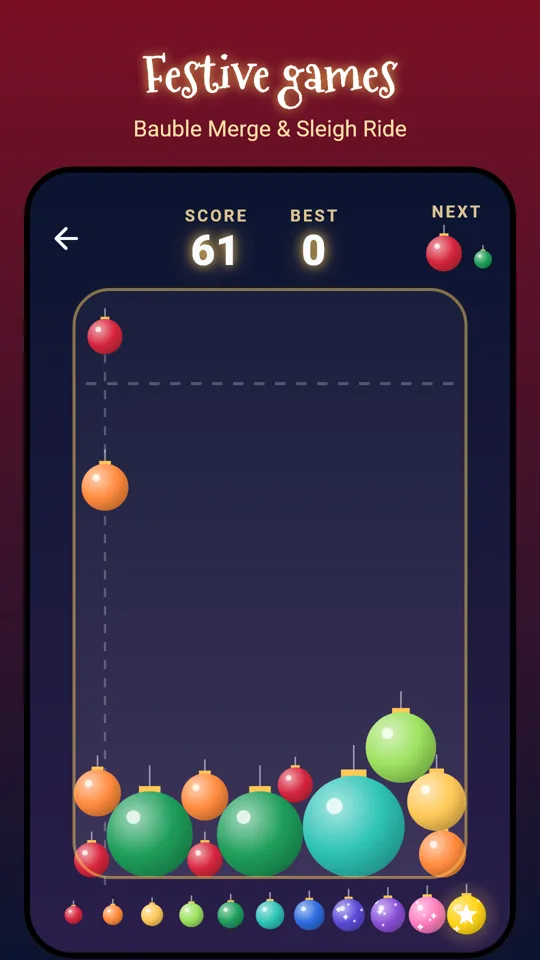 Christmas games: Bauble Merge and Sleigh Ride